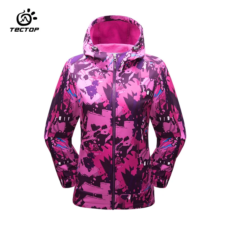 Куртка Tectop женская для кемпинга непродуваемая и водонепроницаемая теплая зимняя
