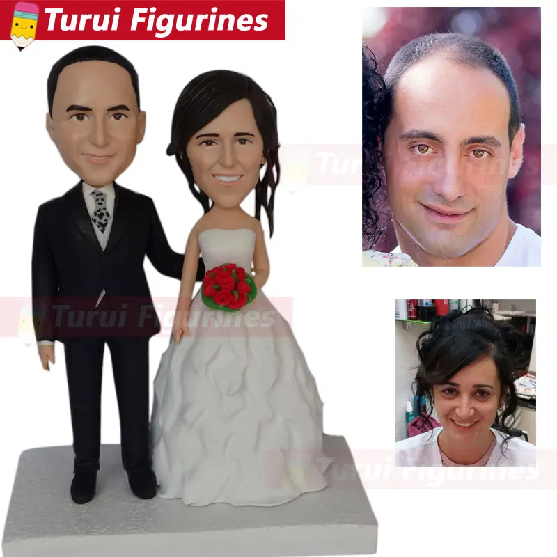 

cartoon photo to bobblehead bobblehead bobble head Custom polymer clay Figurine Christmas Gifts for New year event unique gifts