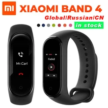 Глобальная версия опционально Xiaomi Mi Band 4 умный Браслет Пульс фитнес 135 мАч цветной экран Bluetooth 5,0 водонепроницаемый