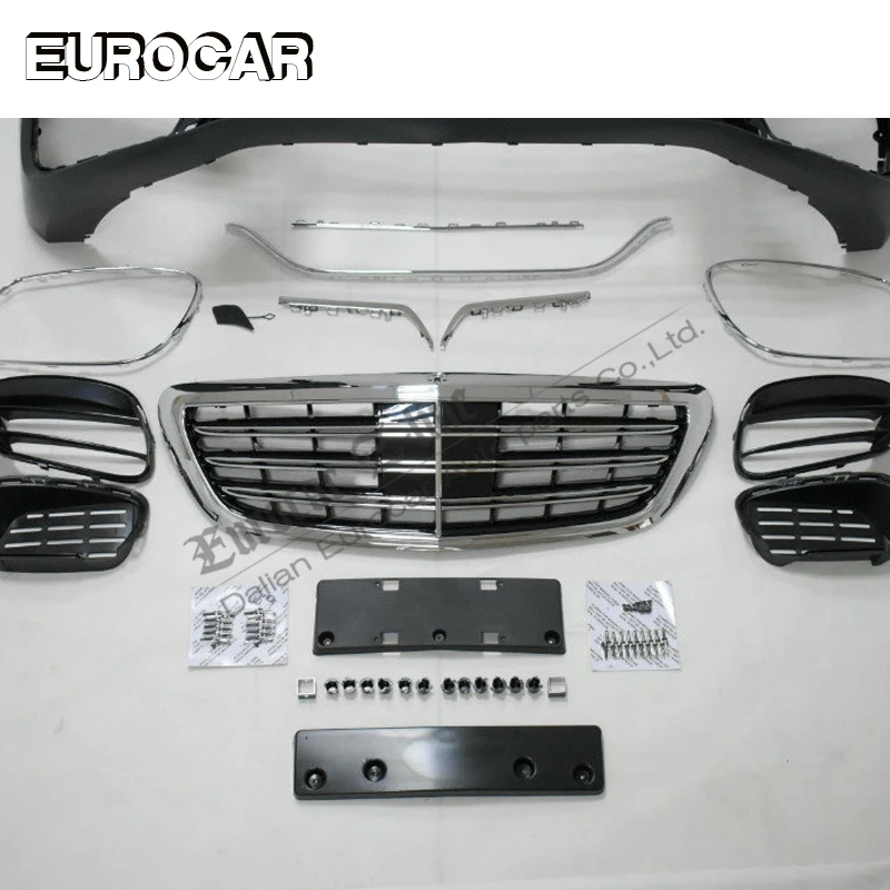 Комплект кузова PP S CLASS W222 для 2017y ~ S63 2018 наборы кузовов передняя решетка бампера