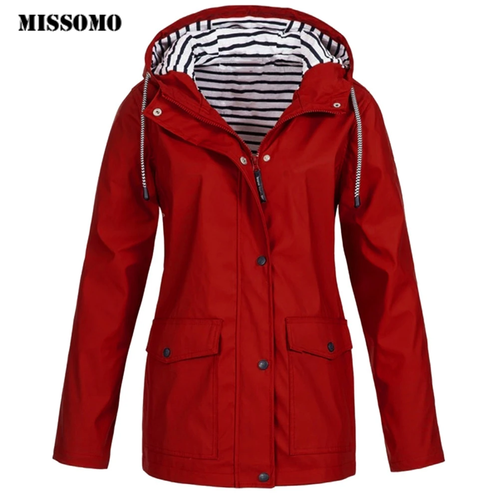 MISSOMO 5XL, женские зимние куртки, пальто, теплые, одноцветные, дождевик, для улицы, плюс, водонепроницаемый, с капюшоном, плащ, ветрозащитный