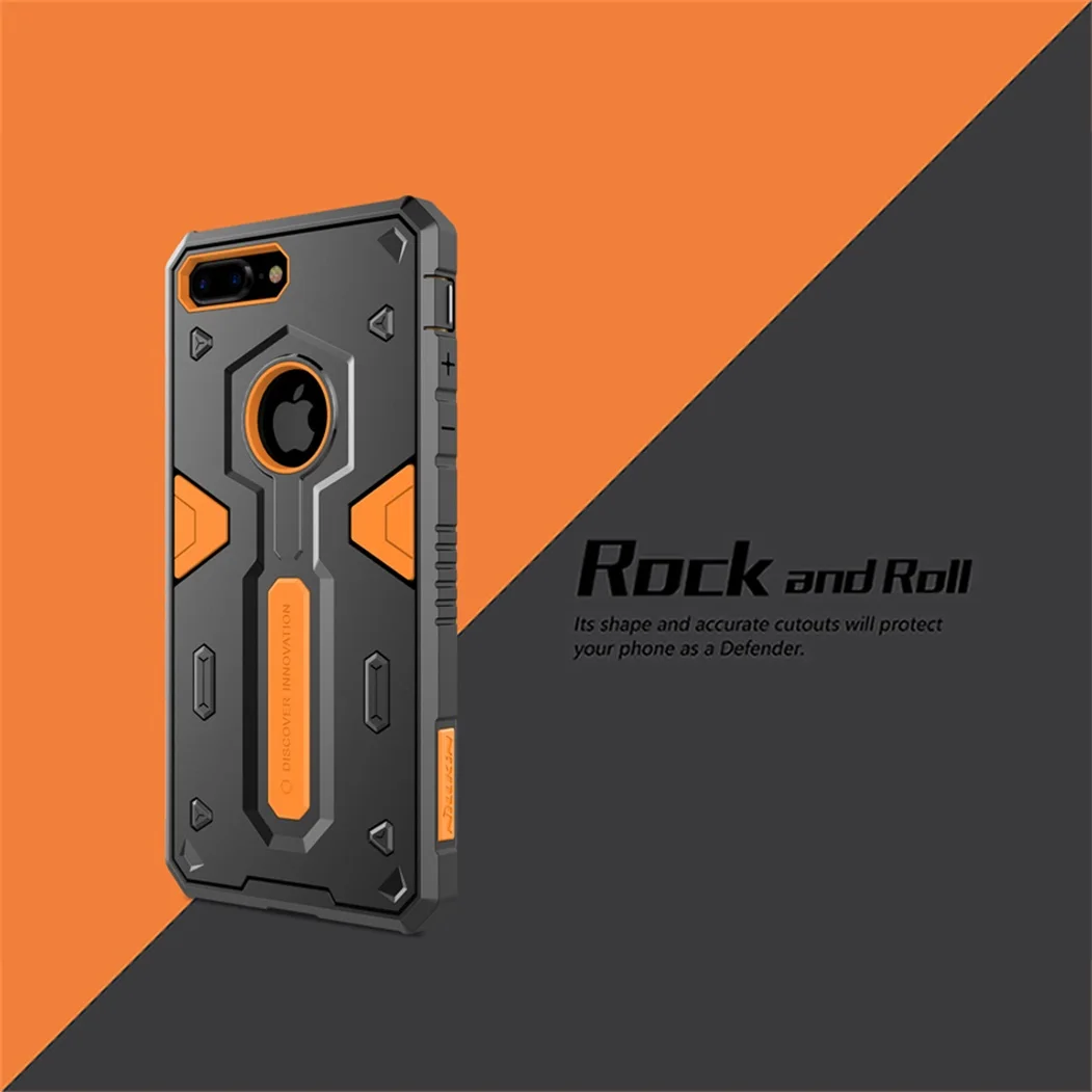 Чехол для iphone 7 8+ Plus, чехол из натуральной кожи Nillkin Defender 2, роскошный чехол из ТПУ+ поликарбоната, защитная задняя панель для телефона, чехол для iphone 8 7 Plus