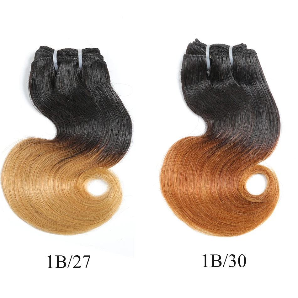 Spark Ombre бразильские пучки волнистых волос 50 г/шт. 1B/27 &amp 1B/30 remy волосы для