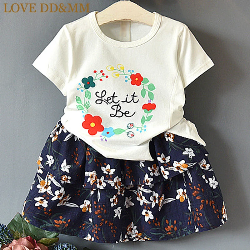 Комплект одежды для девочек LOVE DD & MM лето 2021 Детская футболка с буквенным принтом +