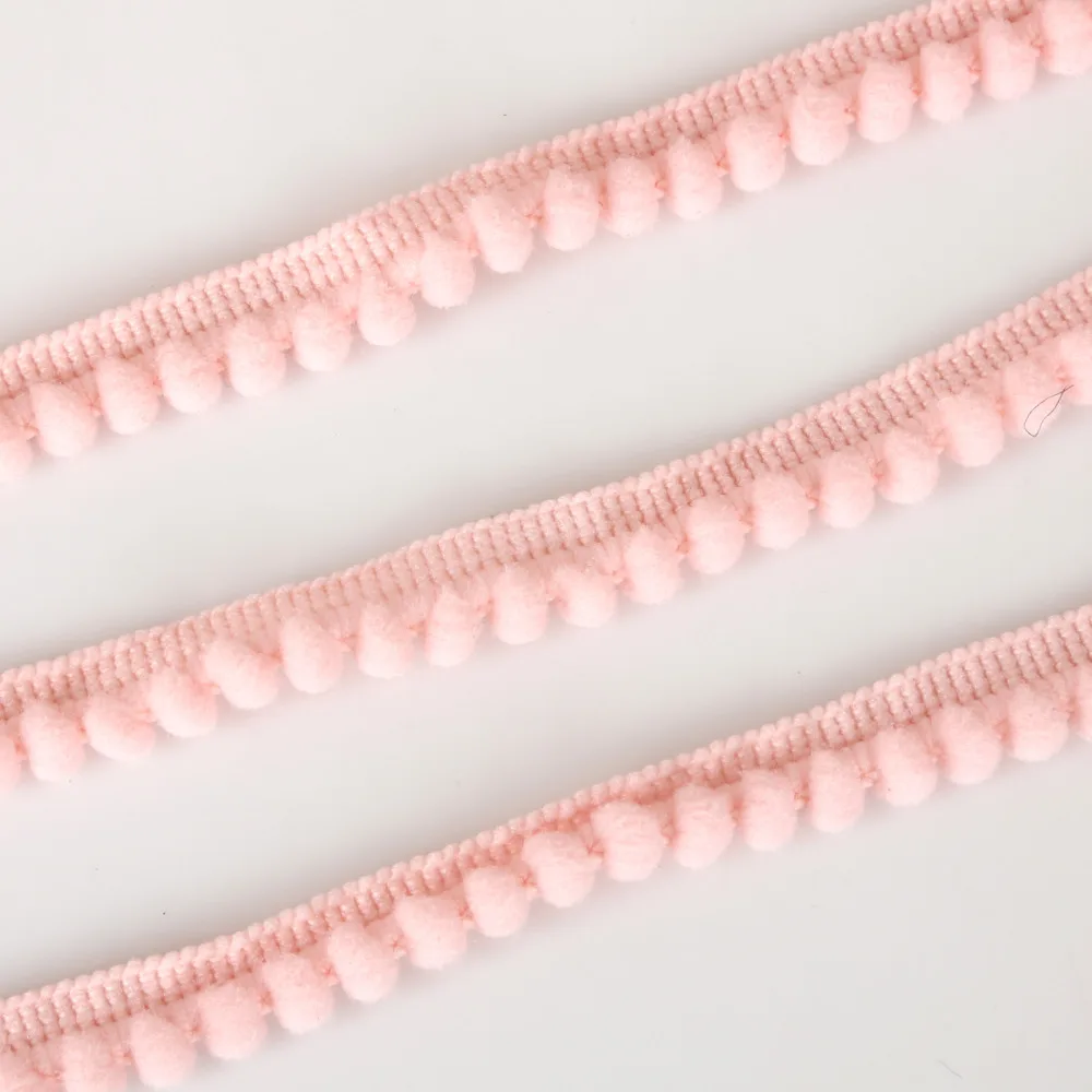 5 ярдов/партия светильник розовые шарики с помпоном 10 мм|ball lace|lace 10mmball fringe ribbon |