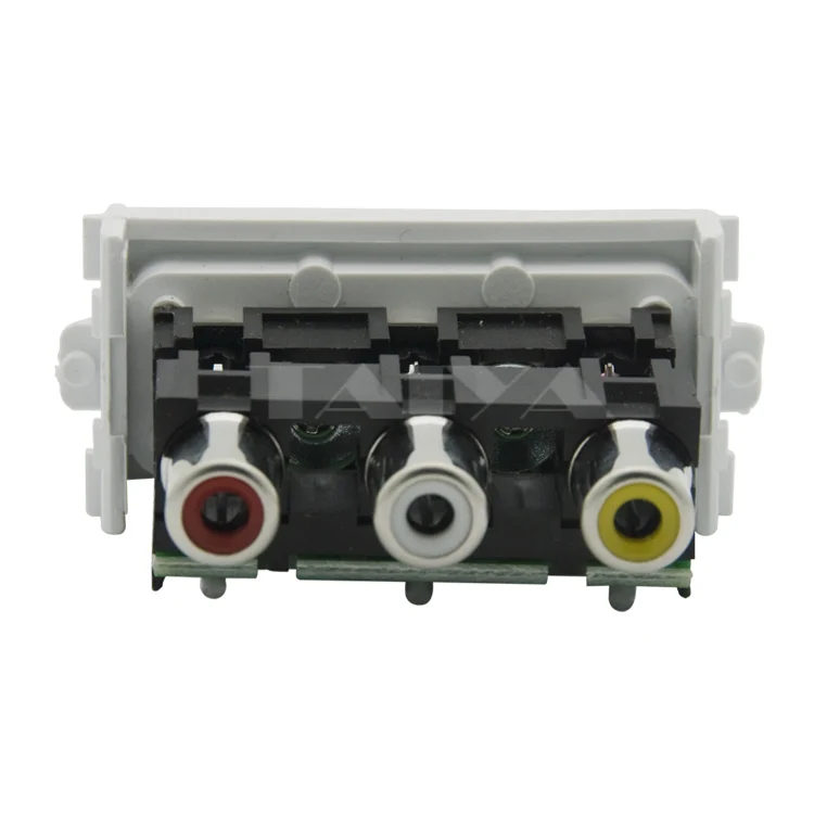 Настенная пластина с разъемом мама AV 3RCA|wall plate|wall connectorwall plate connector |