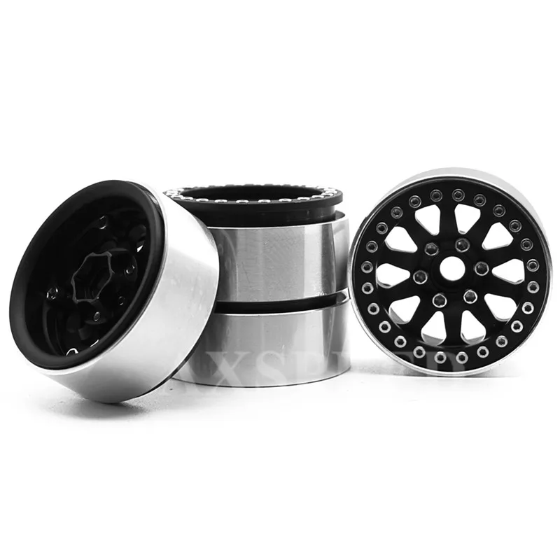 4 шт. 1/10 RC Rock Crawler CNC сплав 1 9 дюйма Beadlock колесный обод для SCX10 CC01 F350 D90 Car Truck|1/10 rc|beadlock