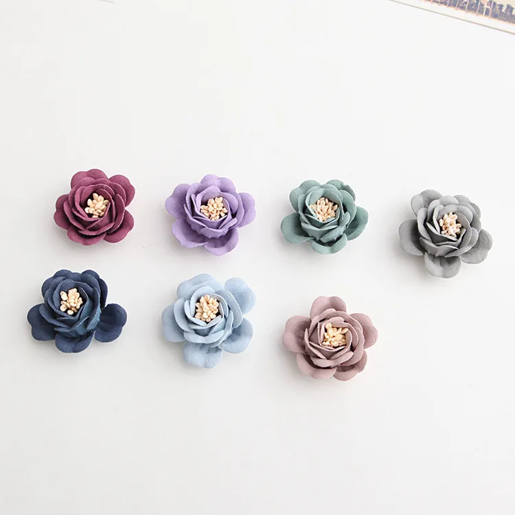 20 шт./лот 4 см Diy искусственный ткань поддельные цветы для изготовления ювелирных