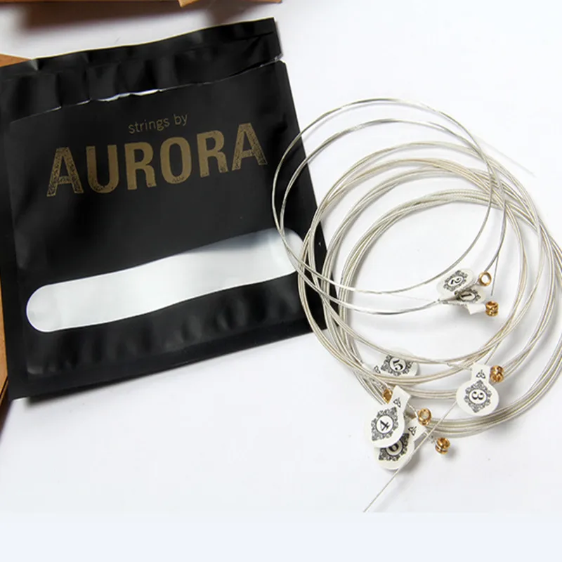 Струны для акустической гитары Aurora 011 012 с серебряным покрытием струны китайской