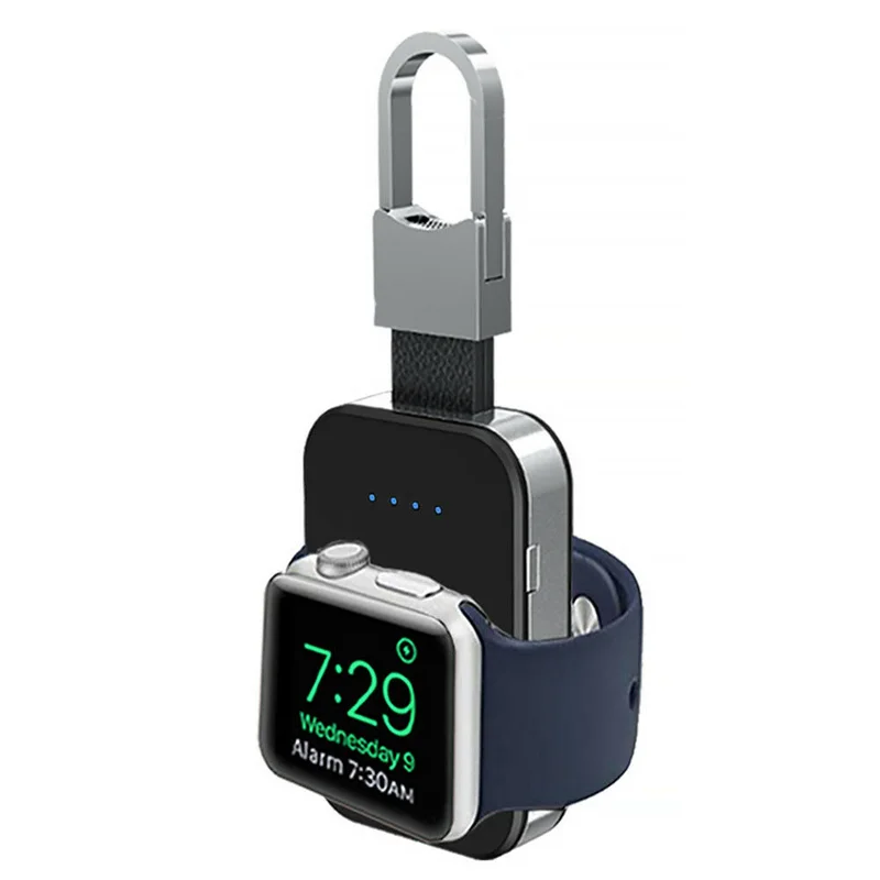 Беспроводное зарядное устройство Qi для i Watch 2 3 4 950 мАч внешний аккумулятор Apple