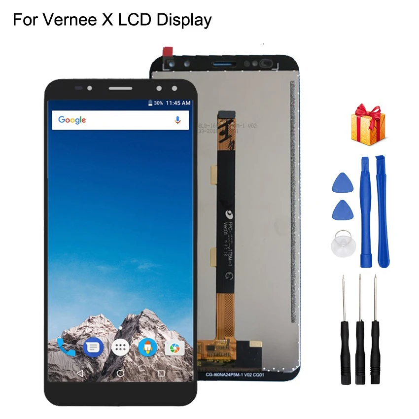 Оригинальный ЖК дисплей Vernee X кодирующий преобразователь сенсорного экрана в