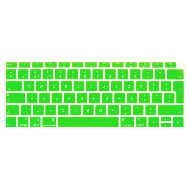Зеленый ЕС клавиатура протектор для Macbook Air 13 A1932 силиконовые Защитная пленка для клавиатуры крышка MacbookAir 13,3 A1932 защитная кожа - Цвет: Зеленый