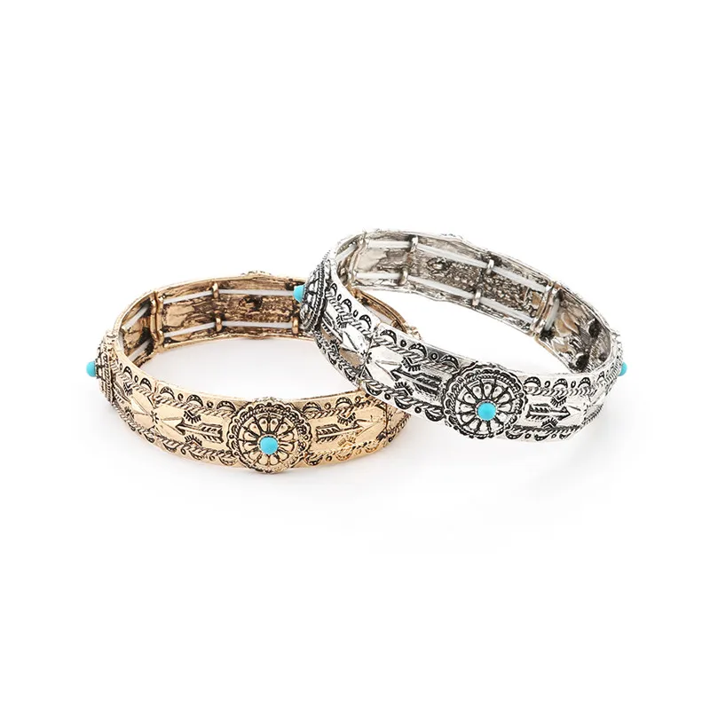 Ethnic Cuff Bangle Womens Bracelet Deco Stones Vintage Boho Bohemian Tribal Jewelry 2019 | Украшения и аксессуары