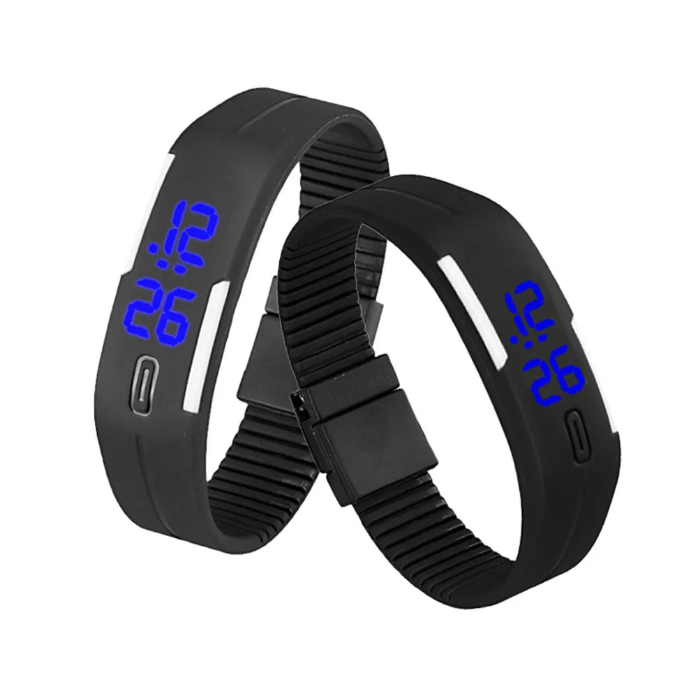 Часы Reloj Deportivo Mujer мужские женские резиновые светодиодный часы Дата спортивный браслет для девочек мальчиков студентов детские часы Kadin Saat* A
