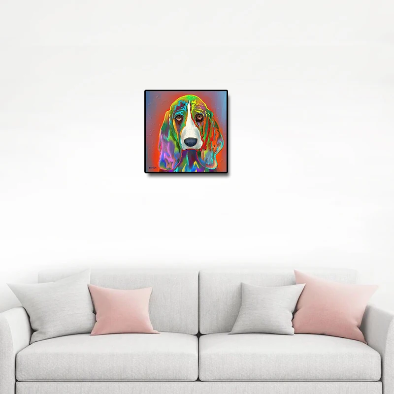 Алмазная картина полностью квадратная &quotBasset Hound&quot вышивка 5D Стразы Крест стич