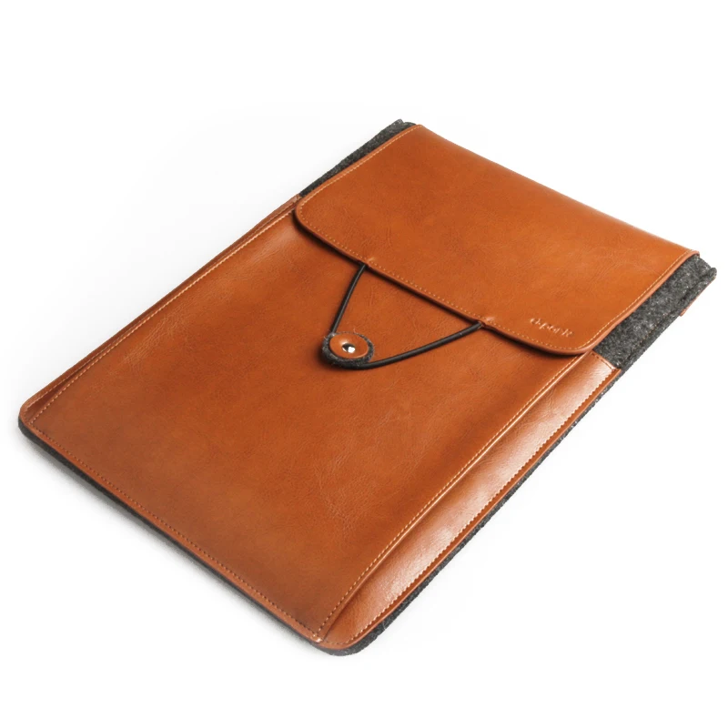 D park винтажный шерстяной войлок и чехол из натуральной кожи для Macbook Air Pro 17' сумка