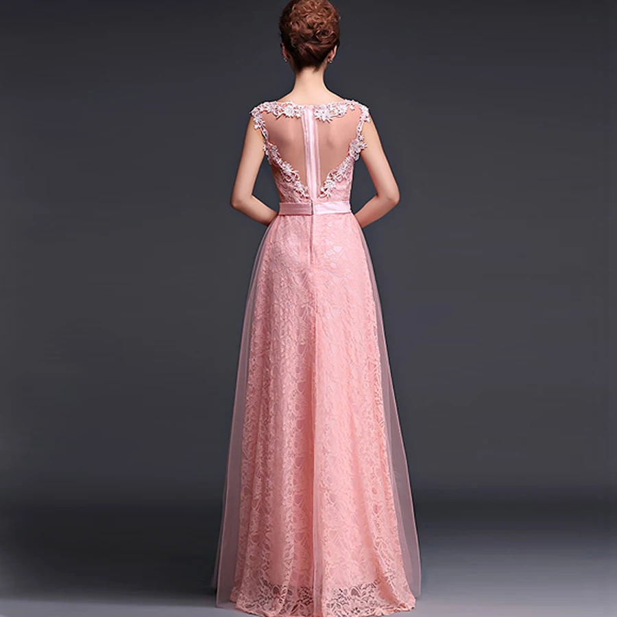 Горячая Распродажа розовое платье подружки невесты с рукавами крылышками и v