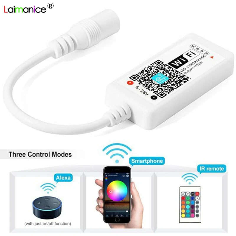 Светодиодный контроллер 16 миллионов цветов Wi-Fi RGB/RGBW управление смартфоном режим