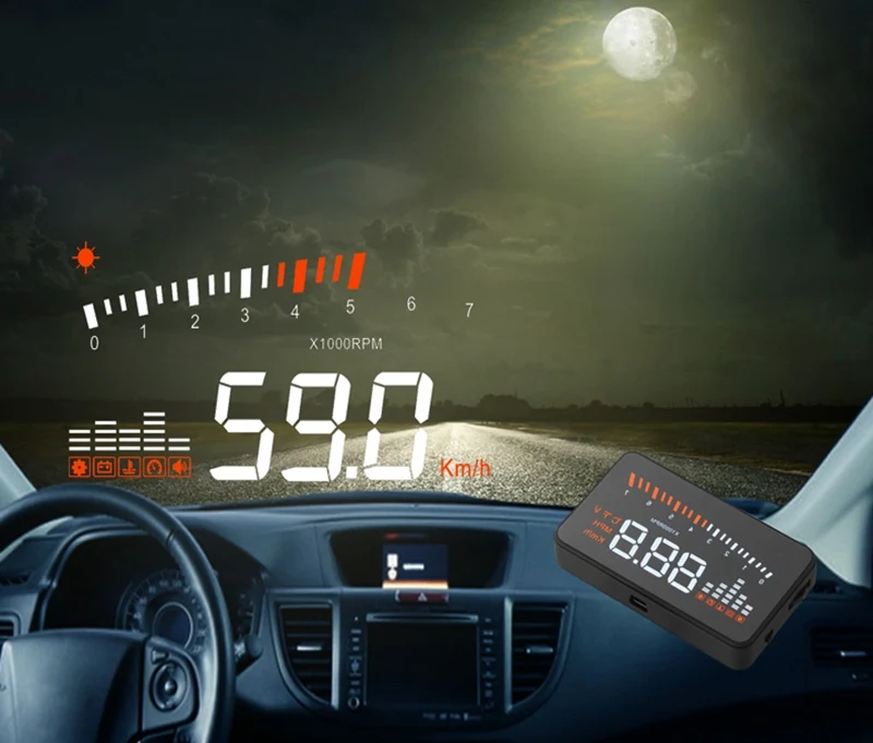 Универсальный X5 автомобильный проектор скорости OBD2 дисплей на лобовое стекло авто проектор HUD цифровой автомобильный измеритель скорости аксессуары для безопасности