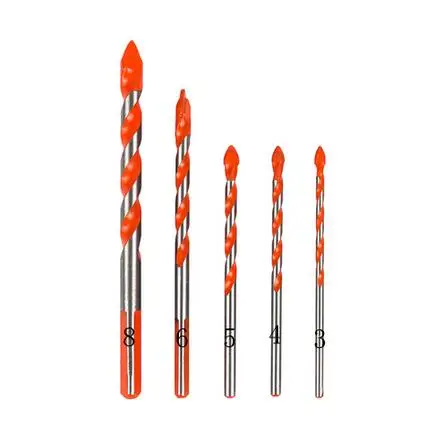5pcs Электрические инструменты алмазное сверло дерево стекло сверло для бетон керамика Hss карбида вольфрама сверло для Сверления Стальных отверстий - Цвет: 5pcs