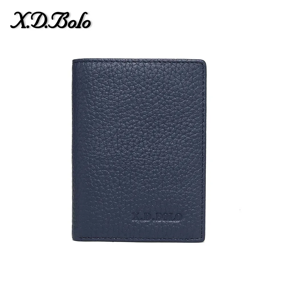 Dark Blue X. D. BOLO кожаный маленький женский кошелек, роскошный бренд, известный Мини Женский кошелек и кошельки, короткий женский кредитный держатель для карт - Цвет: Dark Blue