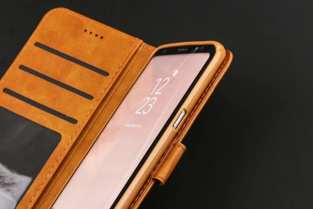 Роскошный кожаный чехол-книжка с магнитным отделением для карт для samsung S10 S10e S9 S8 S7 S6 Edge Plus Note 8 9 S10 Lite чехол-кошелек для телефона