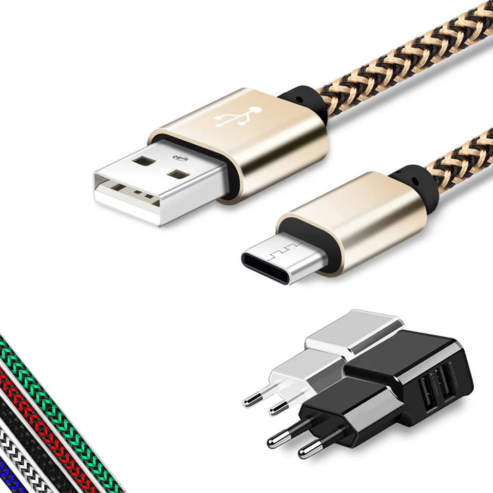 USB кабель типа C для зарядки Samsung Galaxy Note 8 S8/S9 A3/A5/A7 2017 25 см короткий 1/2/3 метра