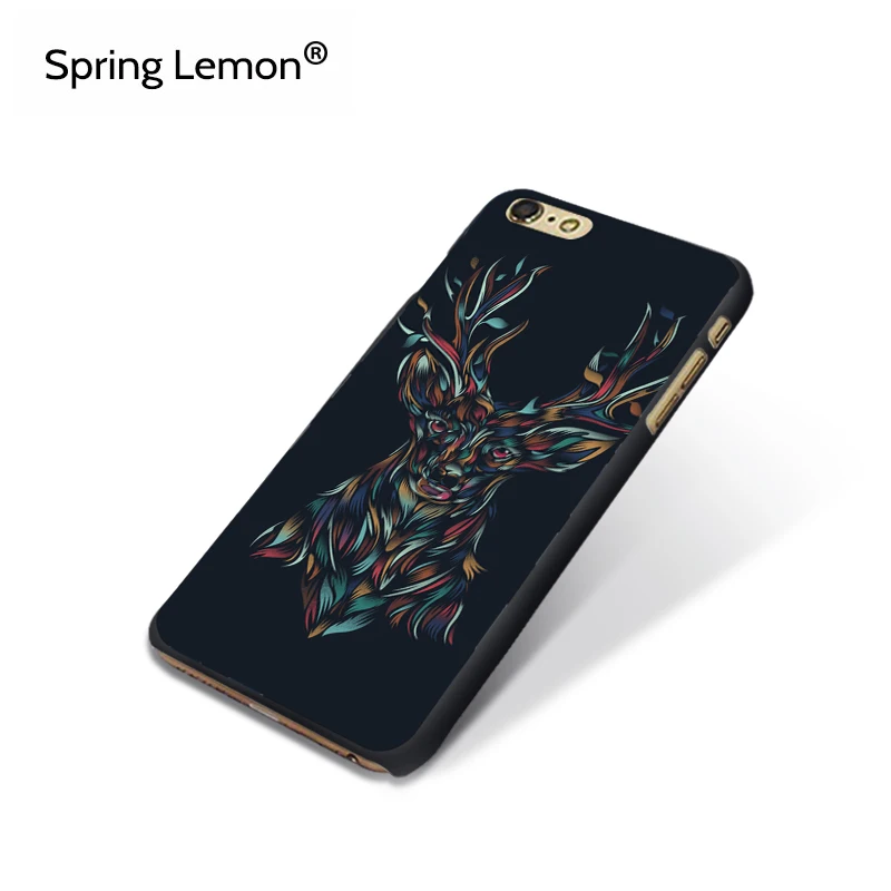 Для iPhone 6 plus 6S Мода ретро Тигр Лев черный футляр и Бесплатная Экран протектор|cover