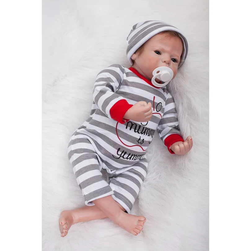 

50cm Soft silicone reborn boy baby dolls realistic 20inch vinyl newborn Babies doll bebe reborn birthday gift play house toy