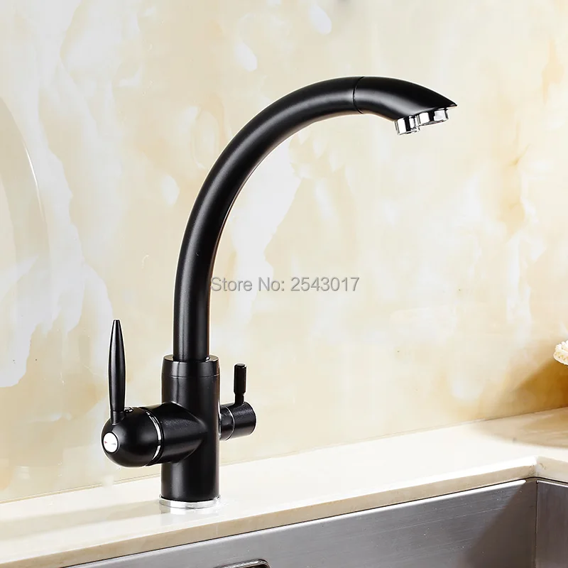 

Wholesale and Retail Black Kitchen Faucet Drinking Water Swivel Faucet Hot and Cold Filter Water Taps ZR381