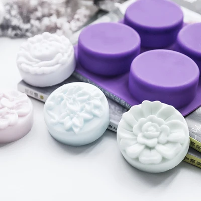 PRZY силиконовая форма для мыла с четырьмя отверстиями Гортензия DIY ручная работа