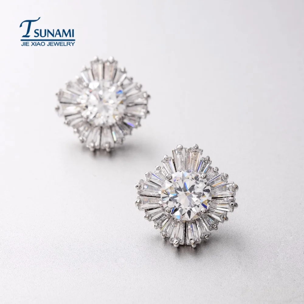 Изысканный дизайн ювелирных изделий AAA циркон серьги 2017 популярные модные из