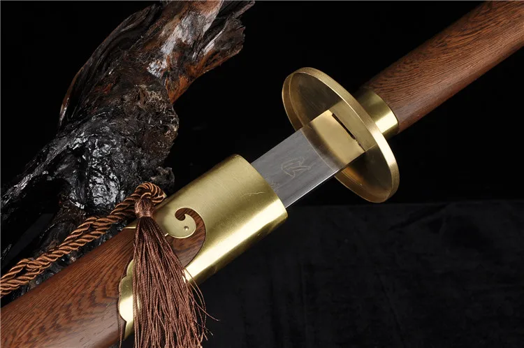 Лезвие из нержавеющей стали китайский нож Tai Ji Wu Shu меч Broadsword латунные фитинги |