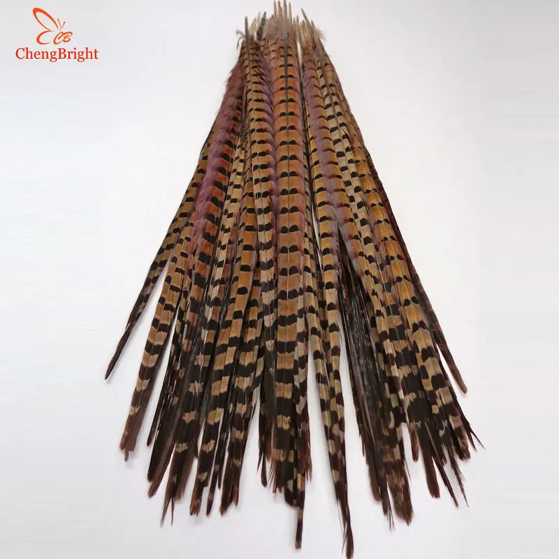 

CHENGBRIGHT 28-30 Inch (70-75CM) Natural Pheasant Tail Feathers Hair Extension For Wedding Decorations Diy Feather Plumes