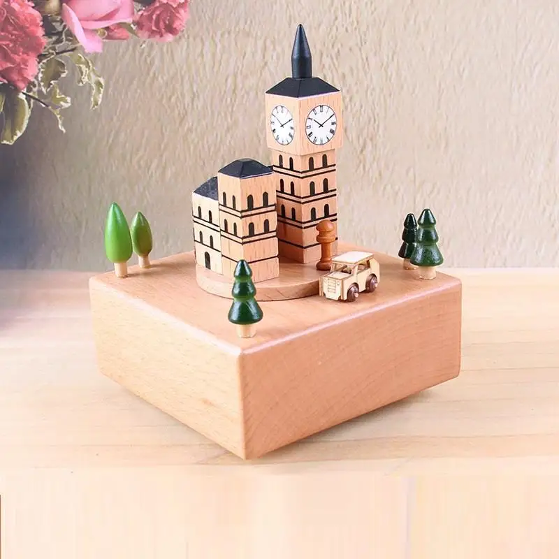 Muziekdoos Karuzela Pozytywka Caixa Presente Caixinha Musically Wood Boite A Musique Music caja De Musica Carousel Box|Музыкальные