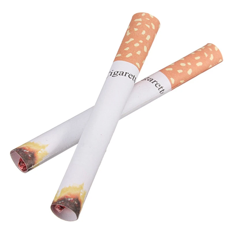 Розыгрыш Magic Новинка Trick 2 шт. поддельные сигареты услышав эффект дыма горит end