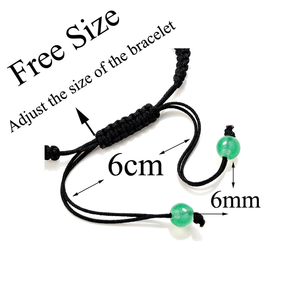 PIXNOR женские мужские браслеты из натуральных круглых камней Плетеный веревочный