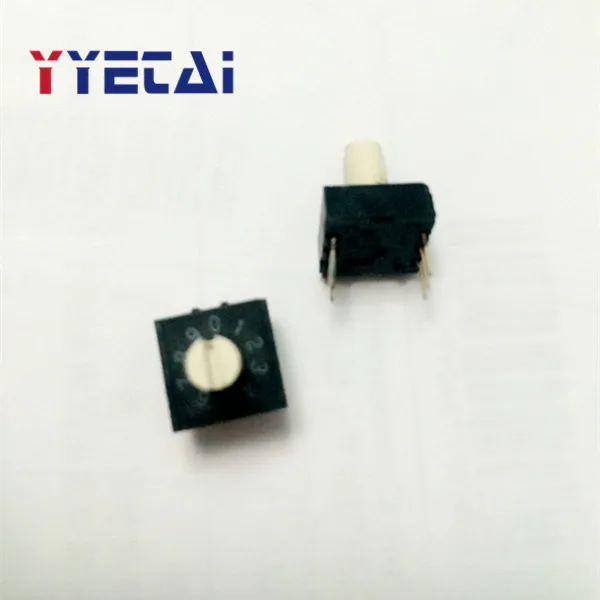 YongYeTai RH3HAF 10R поворотный кодировщик DIP переключатель 10 0 9 с ручкой 3: 3 pin