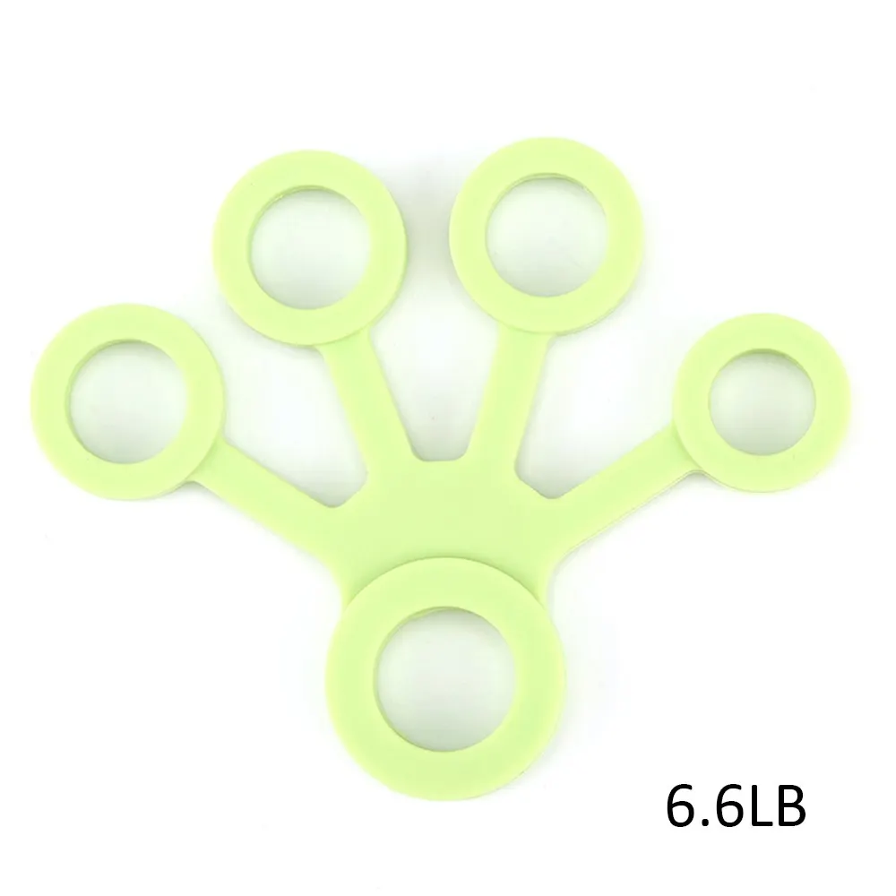 Light Green 6 цветов, силиконовый зажим для пальцев, усилитель, носилки для пальцев, захват, силовой тренажер, Эспандер для массажа пальцев - Цвет: Light Green