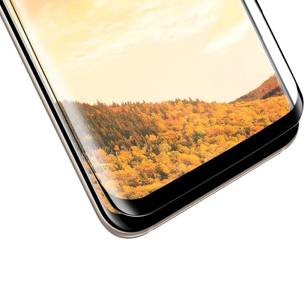 Znnco для Samsung Galaxy S8 Экран протектор 3D Изогнутые полное покрытие 9 H закаленное