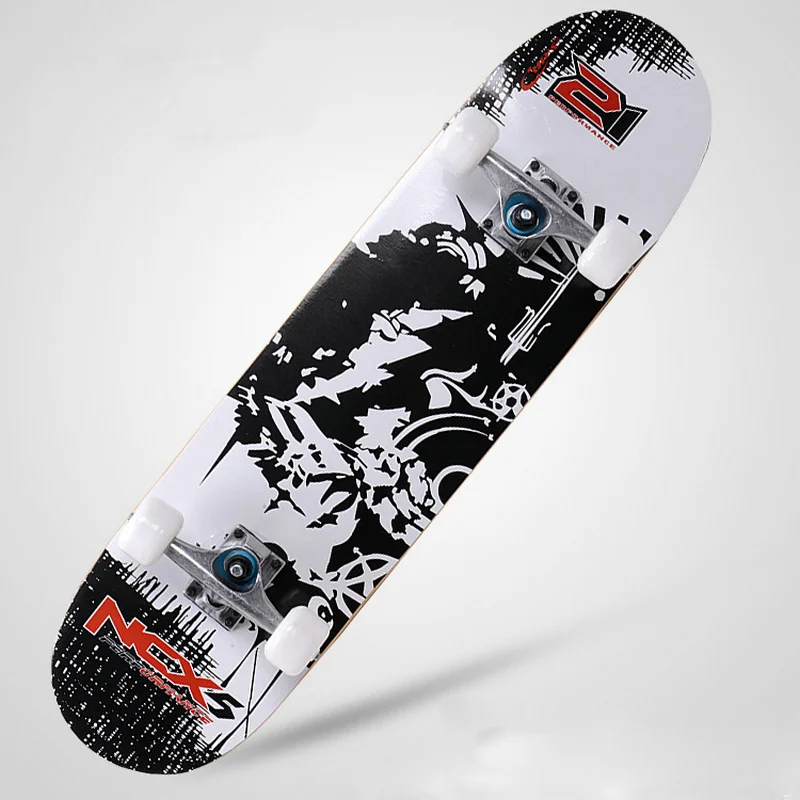 Style 2 31 дюймов для взрослых и детей двойной рокер скейтборд полный скейтборд уличный танцующий Скейтборд Кленовая доска - Цвет: Style 2