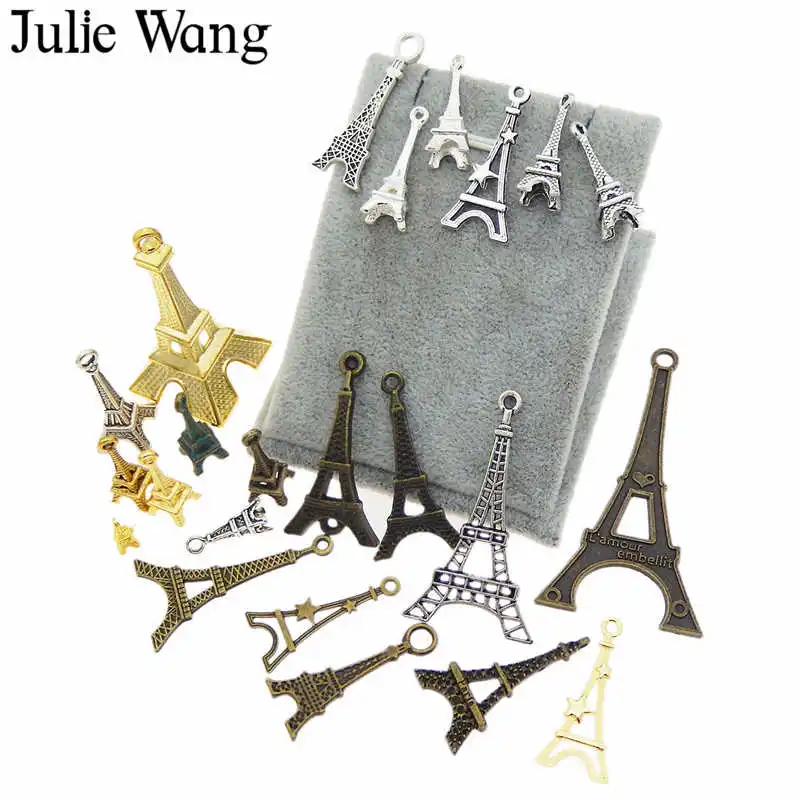 Серьги-подвески julissa Wang 10 шт. в случайном стиле с изображением Эйфелевой башни из