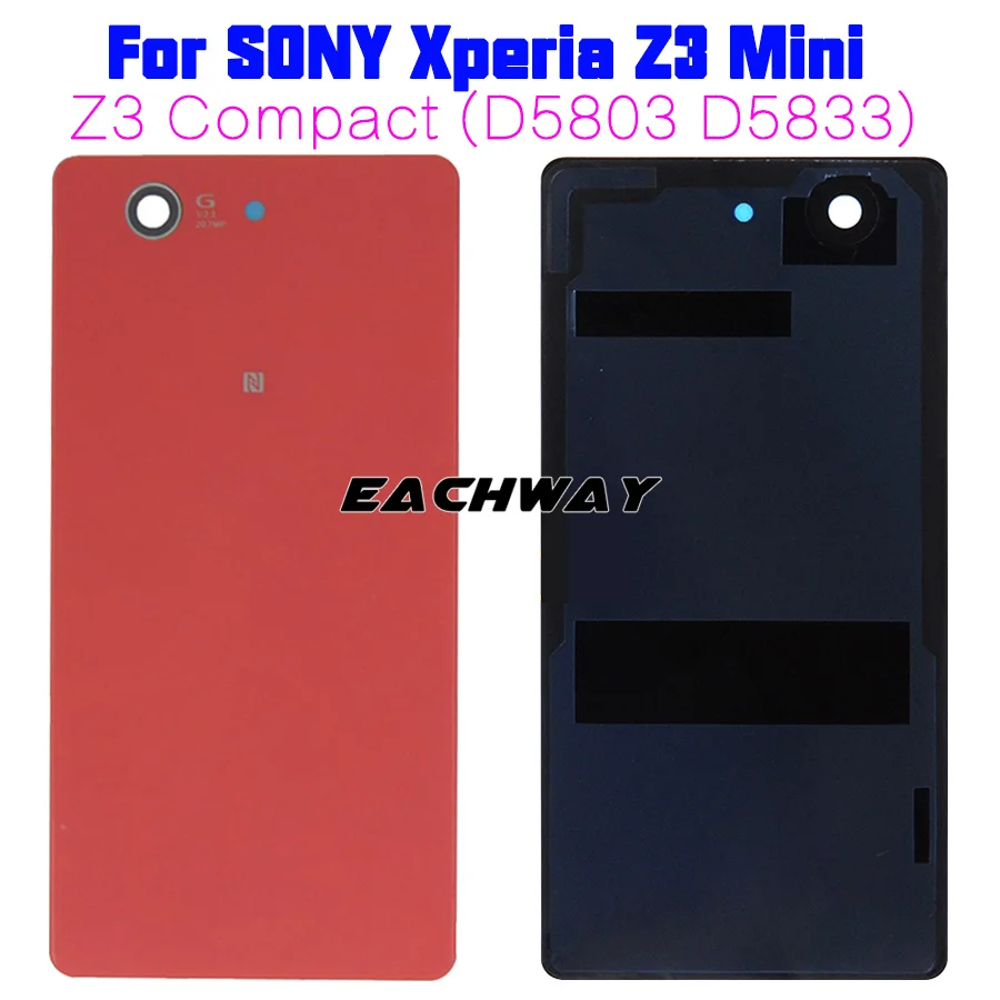 Новая задняя дверь батарея крышка Стекло Замена чехол для Sony Xperia Z1 Z2 Z3 Compact Mini с