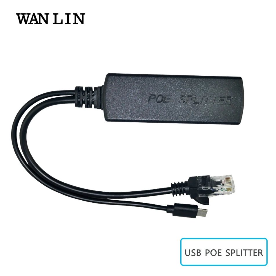 Микро USB POE сплиттер WAN LIN от 48 В до 5 IEEE802.3af 10/100 Мбит/с для камер видеонаблюдения Wi
