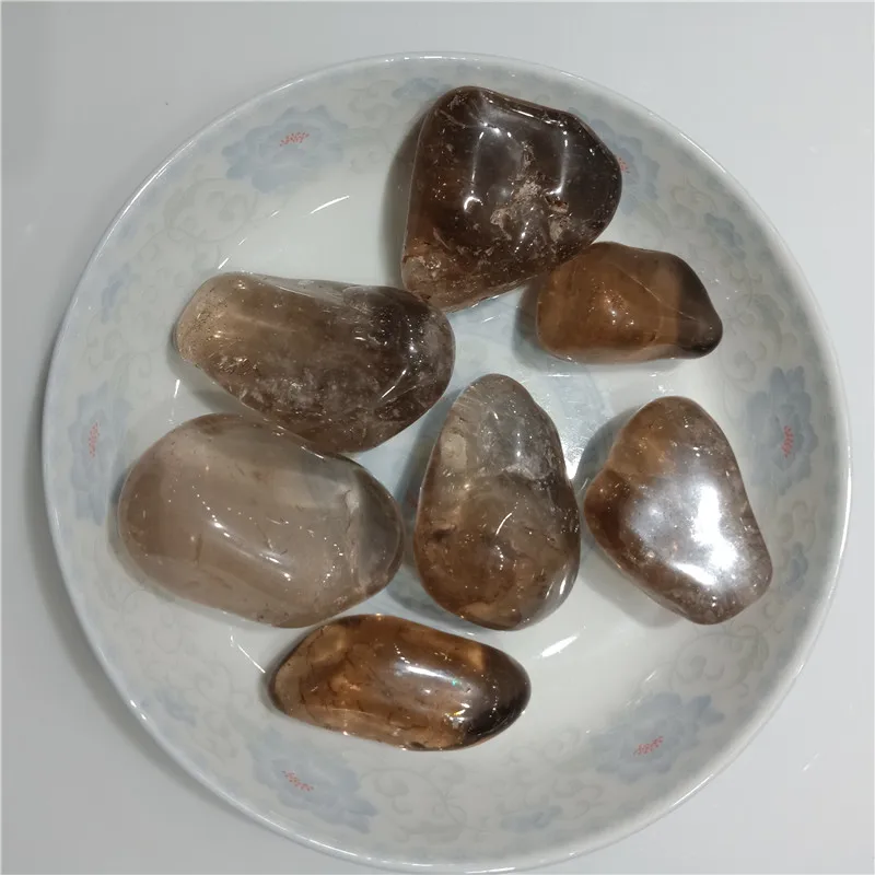 200g Natural smoky quartz gravel stone fish tank flower pot decoration magnet 3-5cm | Дом и сад