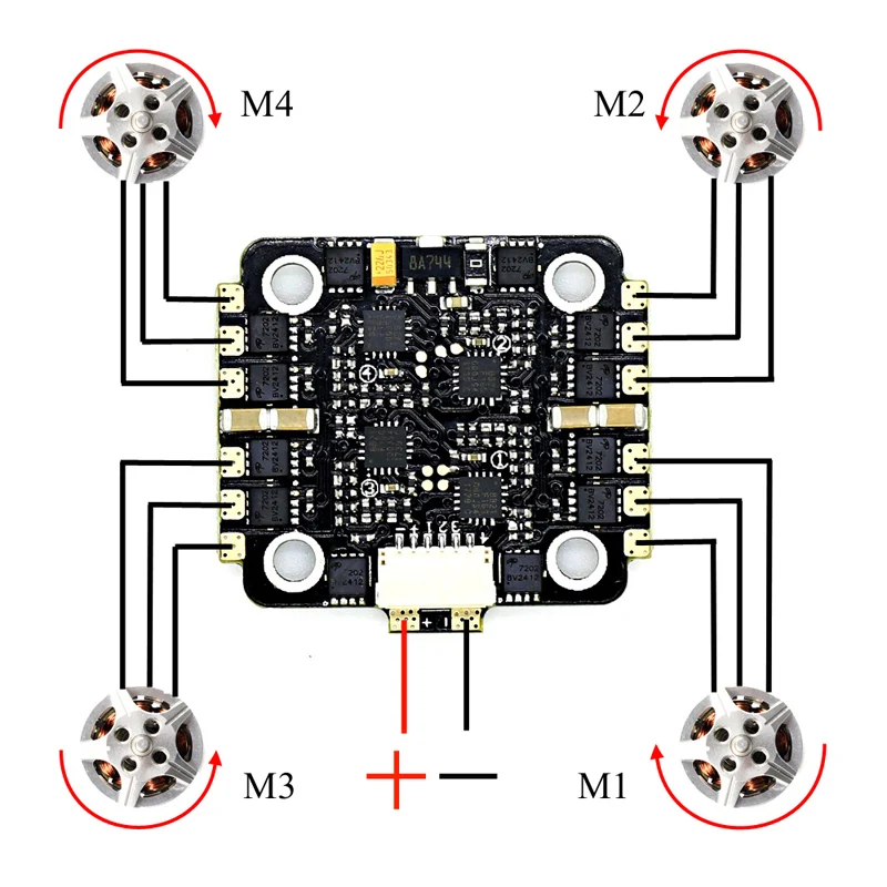 Talon F4 Mini Torre F4 de control de vuelo Betaflight+ 20A BLHELI-S 4в1 ESC+ 40CH 200 mW VTX para micro Drone FPV