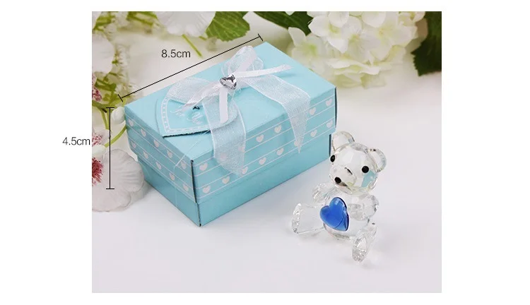 50 шт. Хрустальный плюшевый мишка в подарочной коробке Сувениры и подарки для