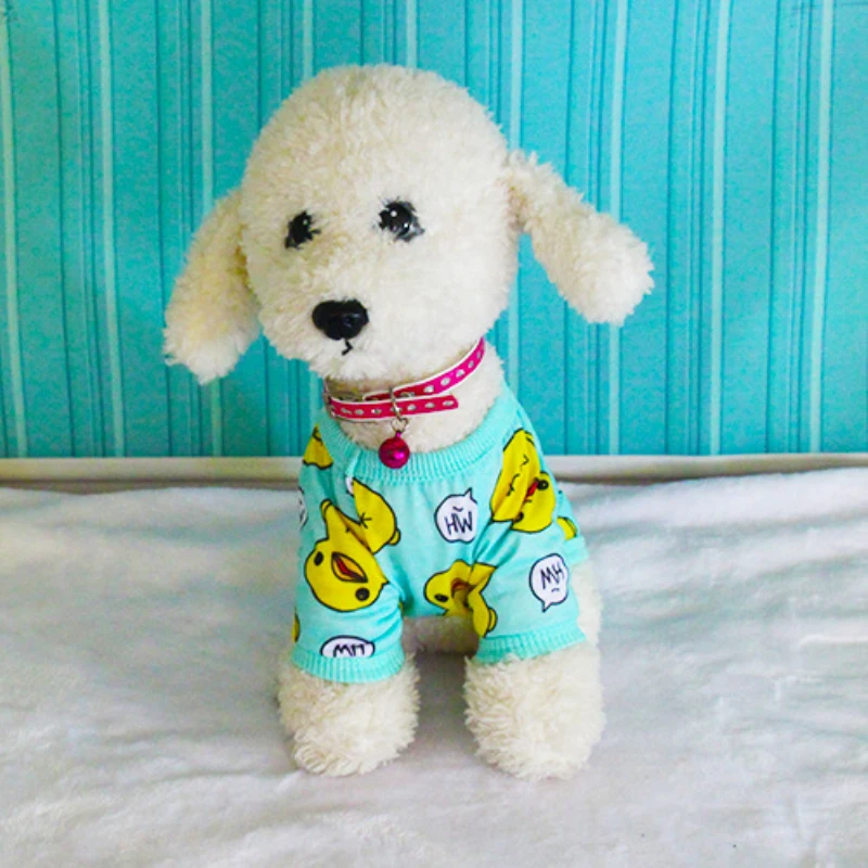 Летняя футболка для собак Одежда кошек Чихуахуа Йоркширский Пудель Бишон