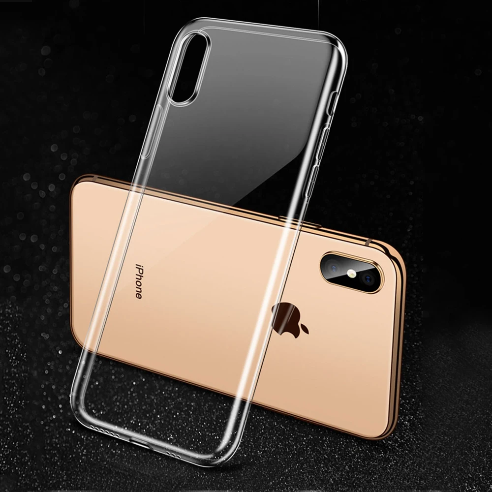 Shockproof Ultra Slim case For iPhone 6s 8 7 6 Plus X XS max XR Transparent TPU Cover Soft Cases Accessories | Мобильные телефоны и
