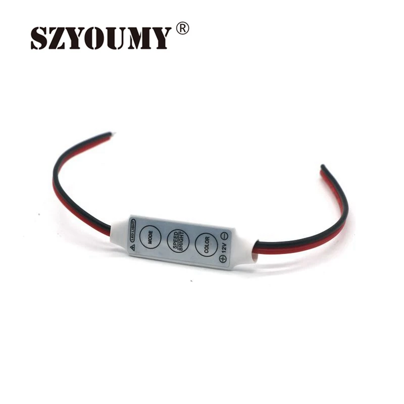 

SZYOUMY 2018 Best selling LED Strip Dimmer 3 Keys For Led Single Color Strip Led Strip Switch Mini Type Dimmer 12V Free Shipping